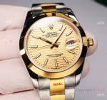 Swiss Quality Rolex Datejust II Gold Motif Dial Oystersteel 41mm Citizen Movement